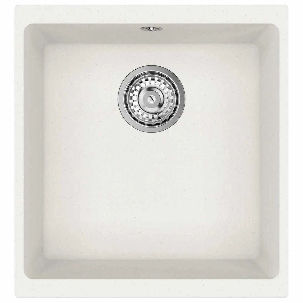 Kriauklė 80% Kvarcas ir 20% Derva 430 x 460 mm Balta