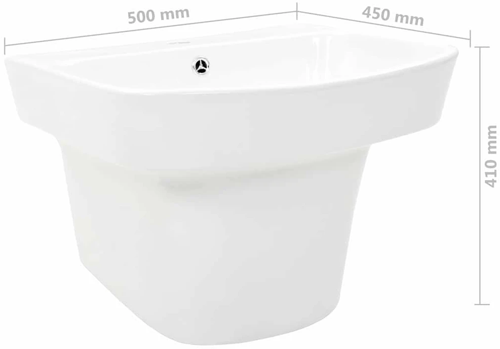 Kriauklė Balta 50 x 45 x 41 cm Lakuota keramika