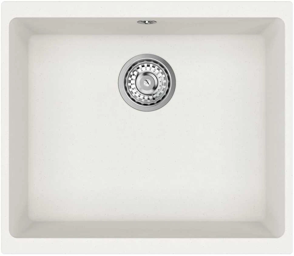 Kriauklė 80% Kvarcas ir 20% Derva 530 x 460 mm Balta