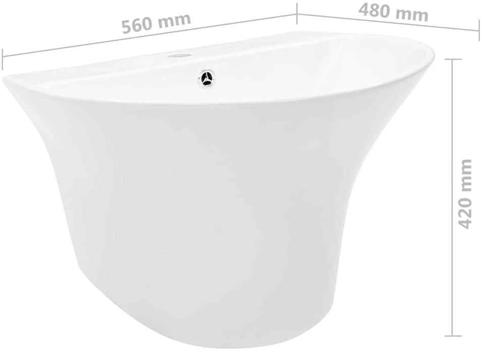 Kriauklė Balta 56 x 48 x 42 cm Lakuota keramika