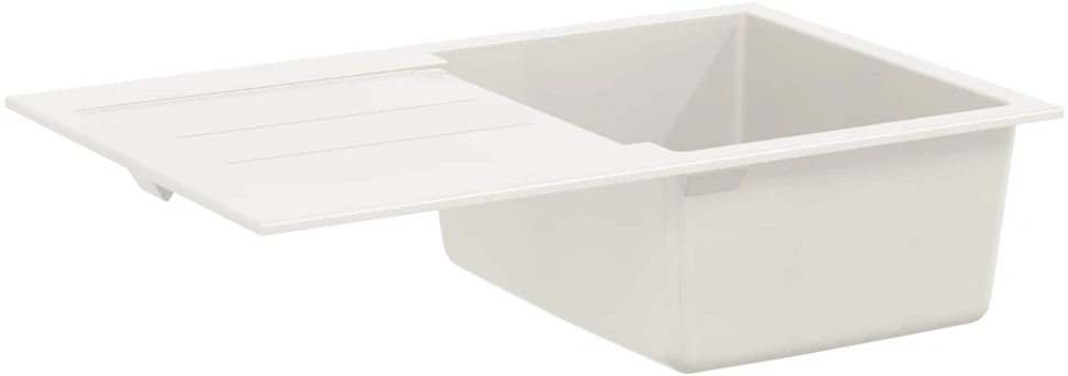 Kriauklė Balta 780 x 500 mm 80% Kvarcas ir 20% Derva