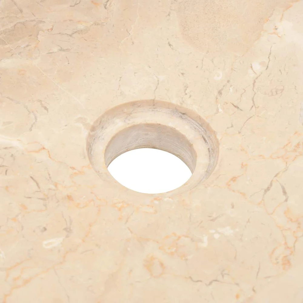 Kriauklė, blizgios kreminės spalvos, 45x30x12cm, marmuras
