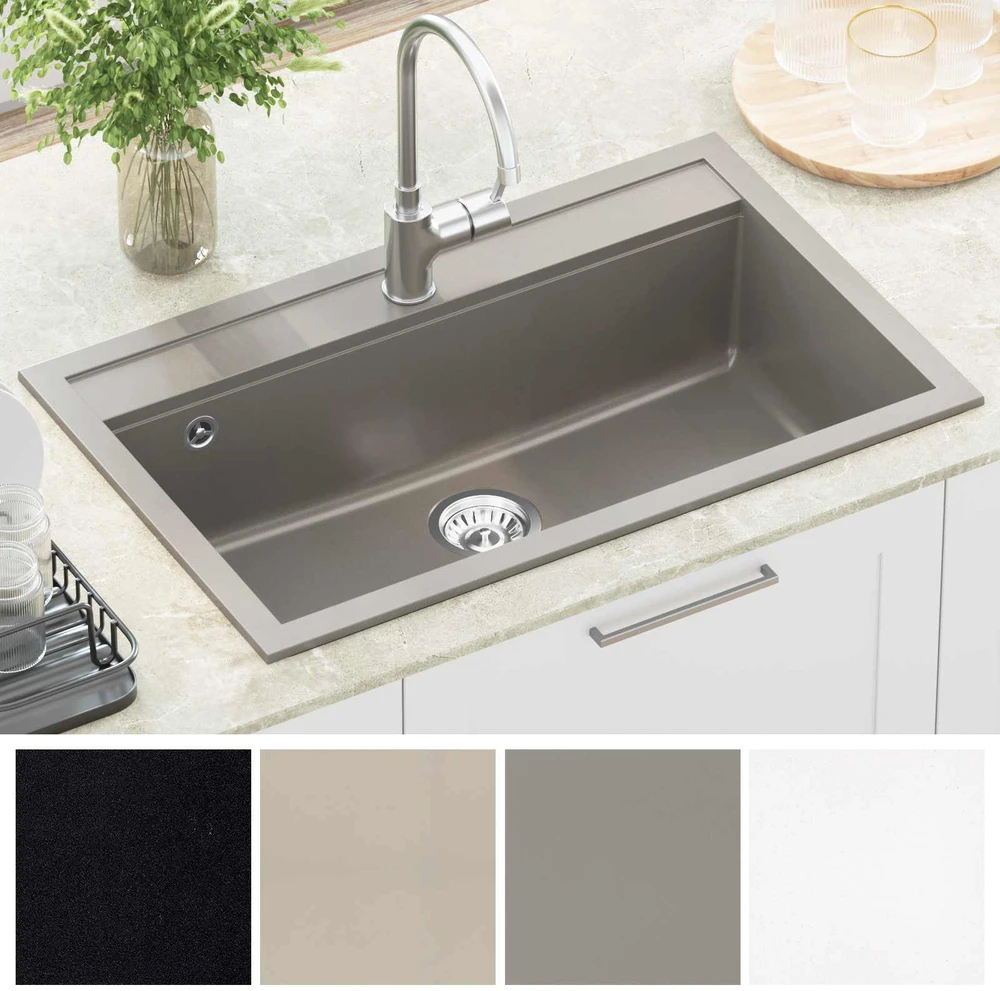 Kriauklė Granitas 795 x 505 mm Pilka