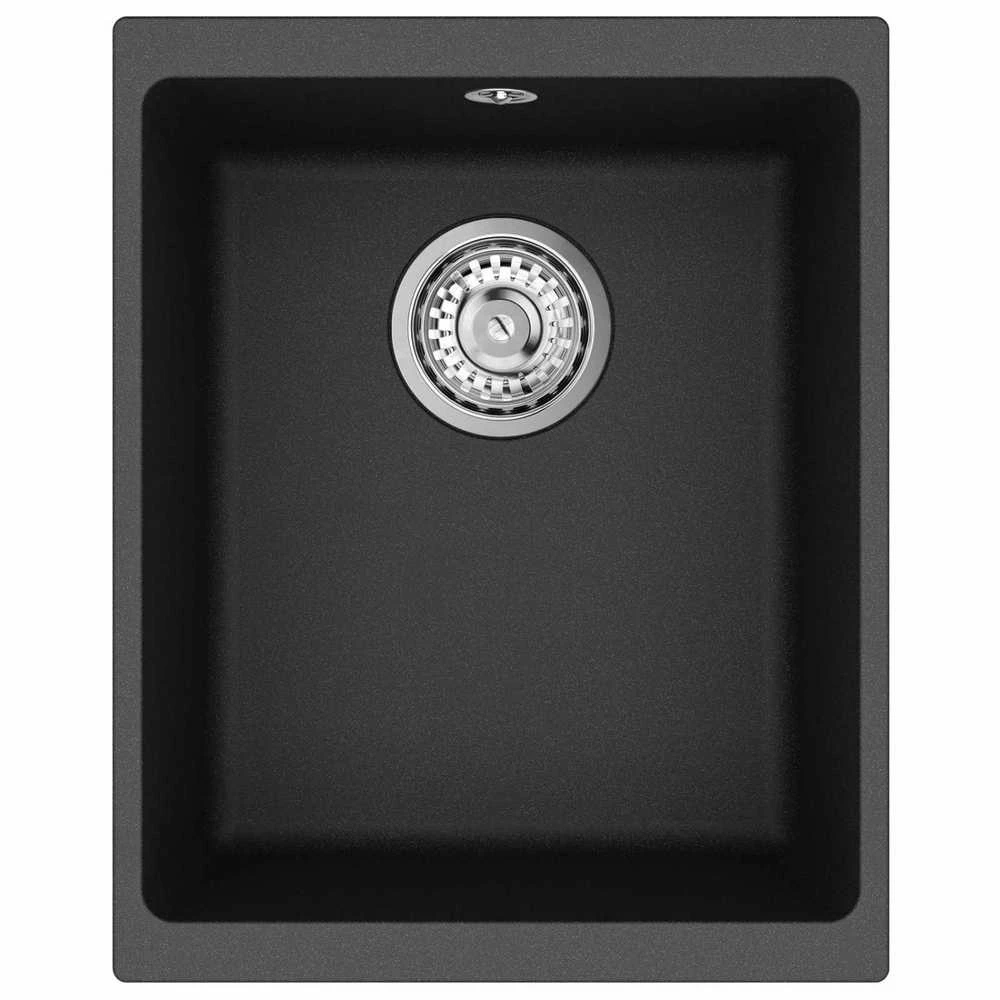 Kriauklė 80% Kvarcas ir 20% Derva 370 x 460 mm Juoda