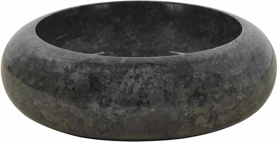 Kriauklė, juoda, 40x12cm, marmuras