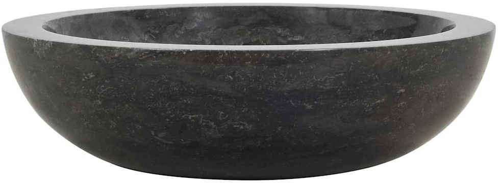 Kriauklė, juoda, 40x12cm, marmuras
