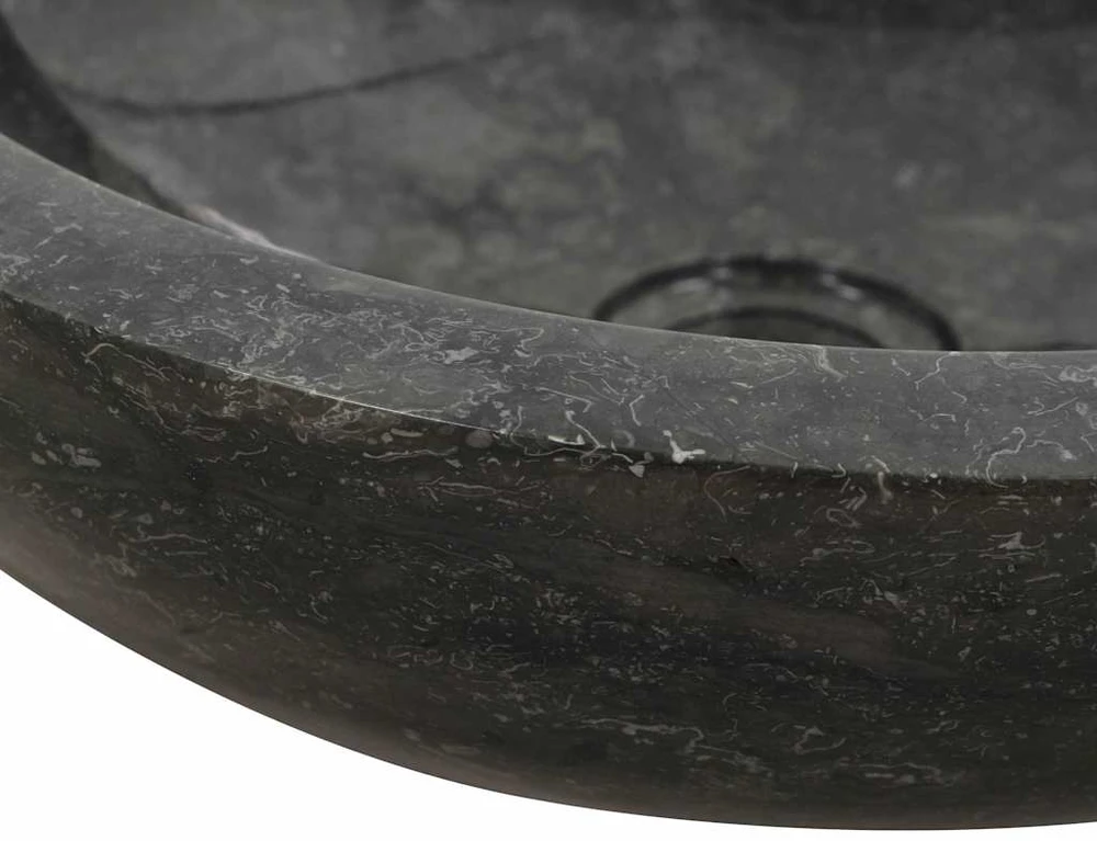 Kriauklė, juoda, 40x12cm, marmuras
