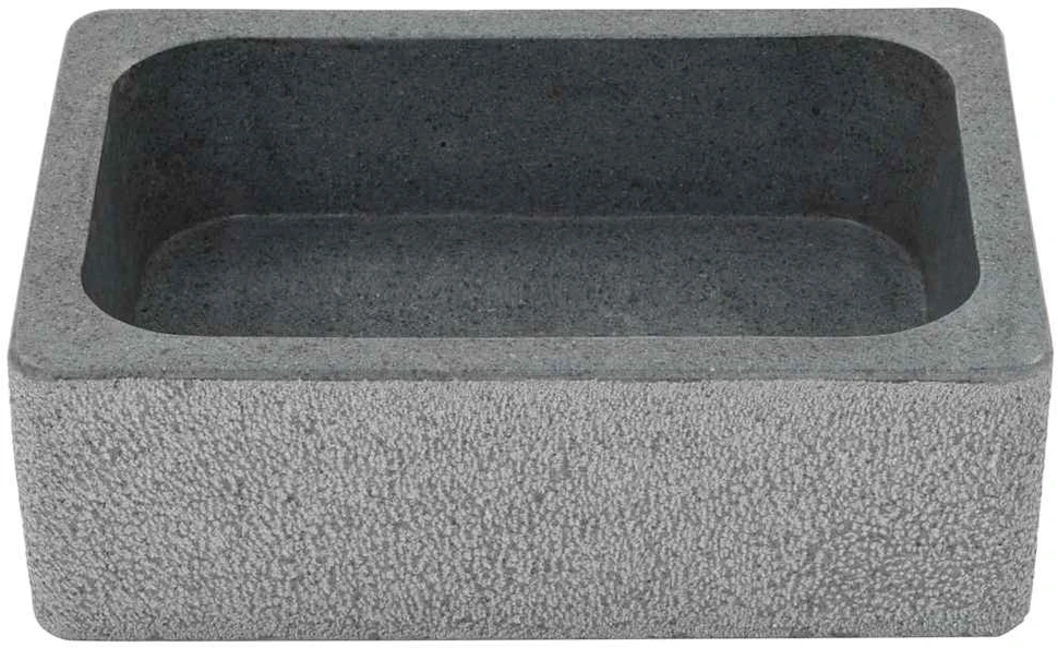 Kriauklė, juoda, 45x30x15cm, akmuo