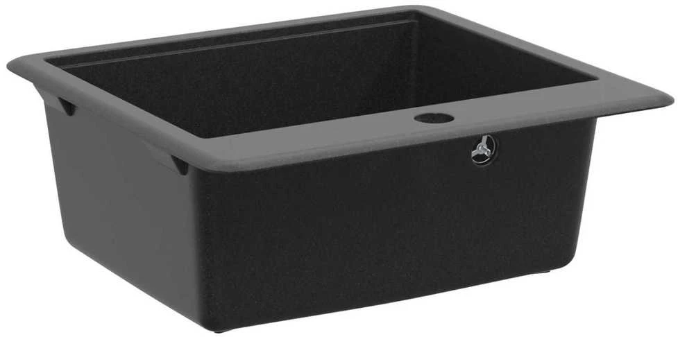 Kriauklė 80% Kvarcas ir 20% Derva 470 x 440 mm Juoda