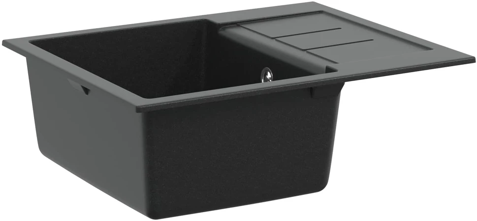 Kriauklė Juoda 620 x 500 mm 80% Kvarcas ir 20% Derva