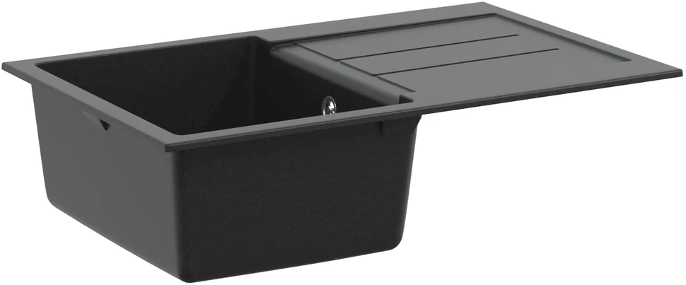 Kriauklė Juoda 780 x 500 mm 80% Kvarcas ir 20% Derva