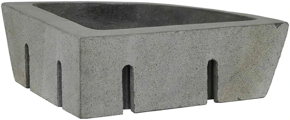 Kriauklė Pilka (38-45) x (38-45) x 12 cm Upės Akmuo