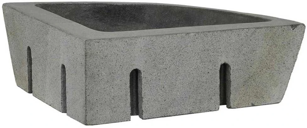 Kriauklė Pilka (38-45) x (38-45) x 12 cm Upės Akmuo