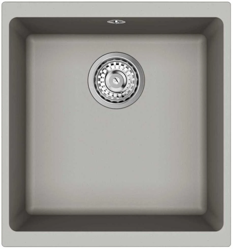 Kriauklė 80% Kvarcas ir 20% Derva 430 x 460 mm Pilka