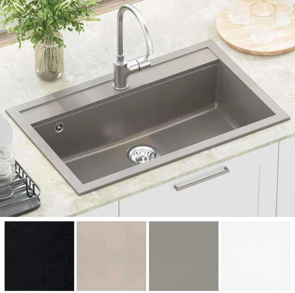 Kriauklė Granitas 795 x 505 mm Pilka