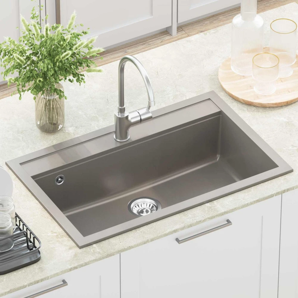 Kriauklė Granitas 795 x 505 mm Pilka