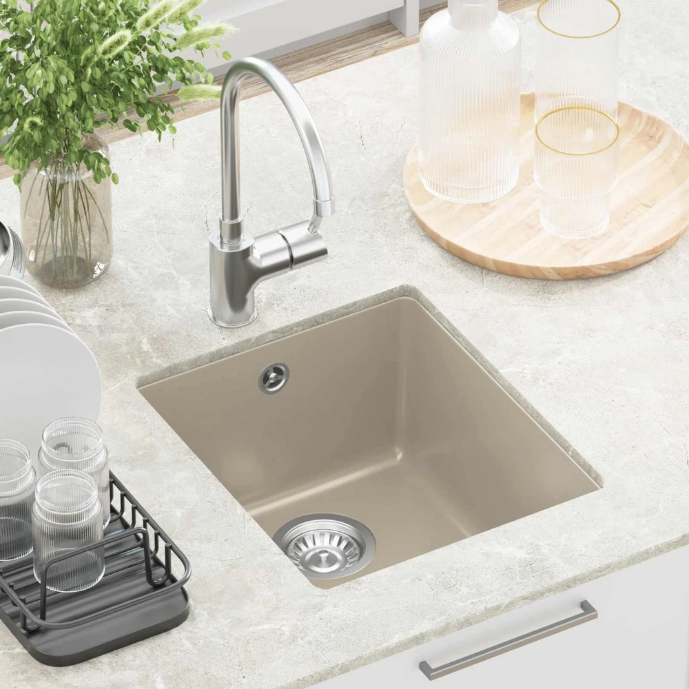Kriauklė 80% Kvarcas ir 20% Derva 370 x 460 mm Smėlio