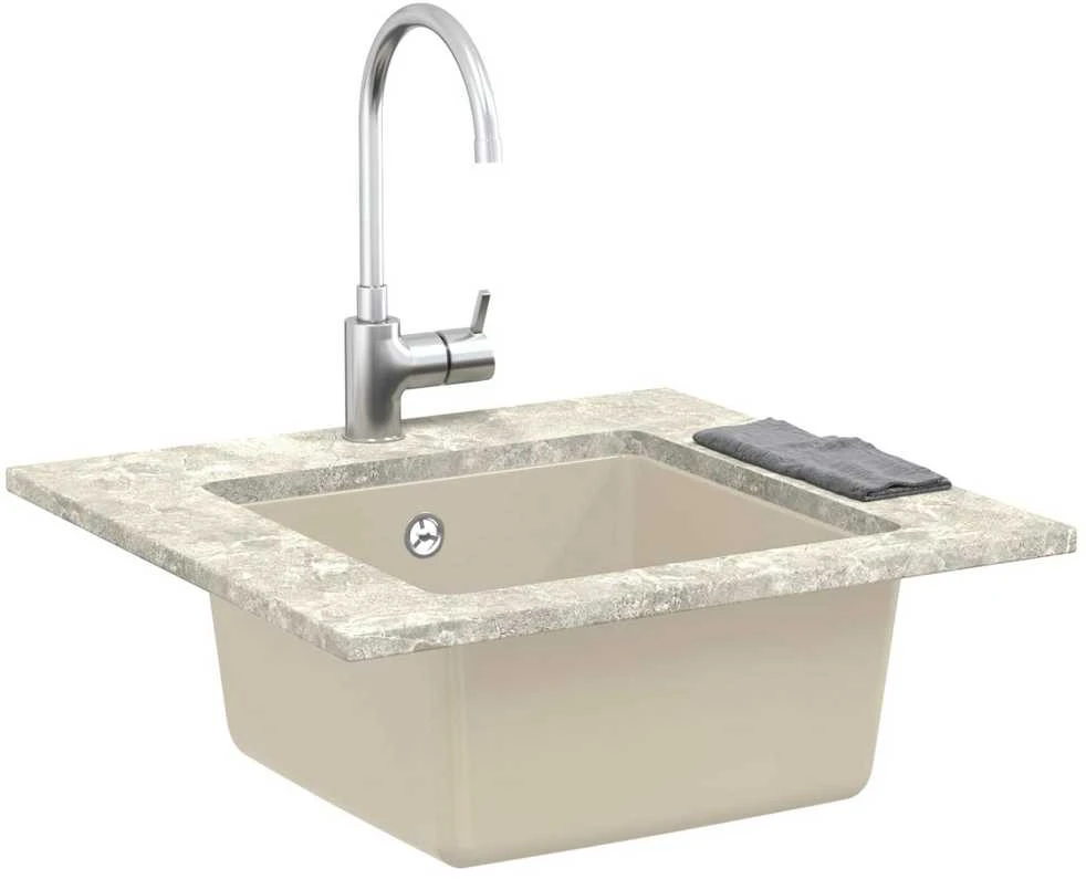 Kriauklė 80% Kvarcas ir 20% Derva 430 x 460 mm Smėlio