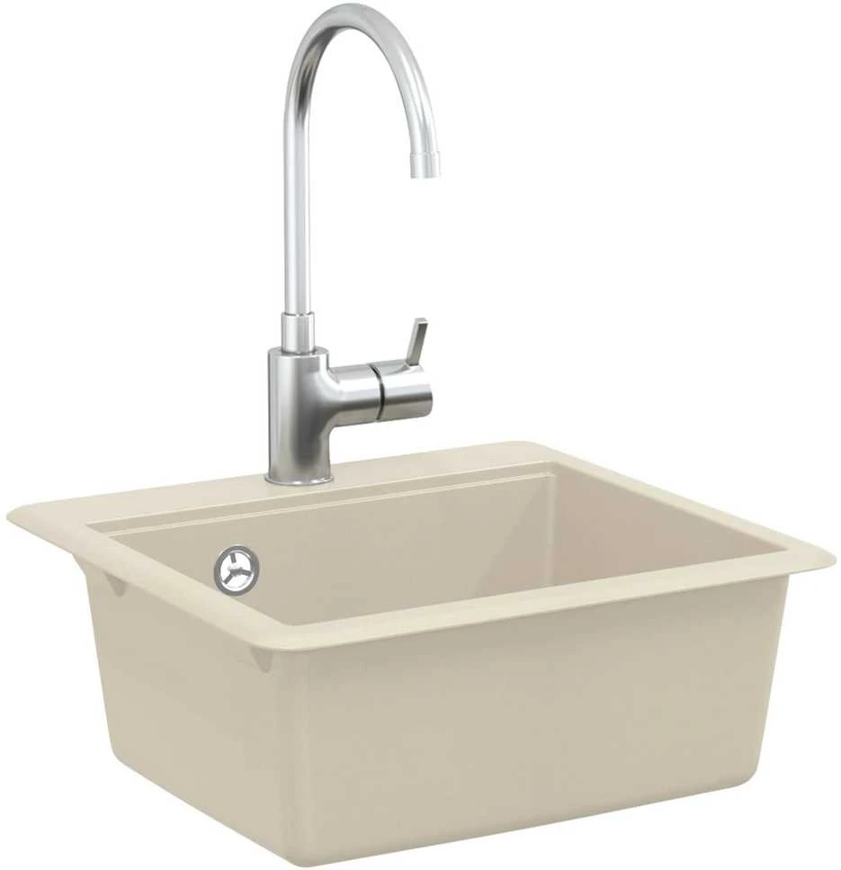 Kriauklė 80% Kvarcas ir 20% Derva 470 x 440 mm Smėlio