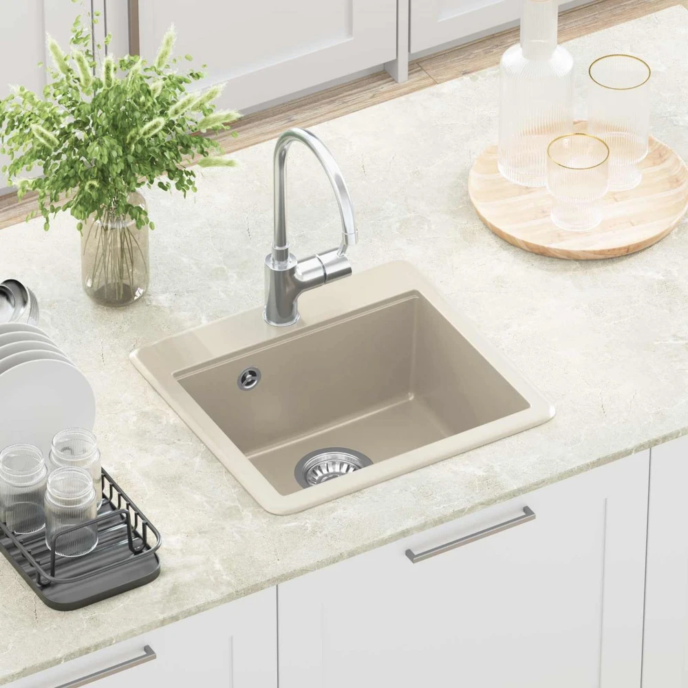 Kriauklė 80% Kvarcas ir 20% Derva 470 x 440 mm Smėlio