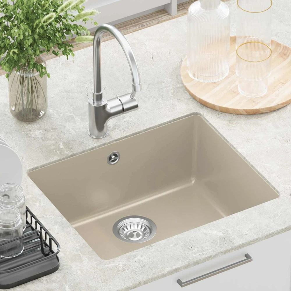 Kriauklė 80% Kvarcas ir 20% Derva 530 x 460 mm Smėlio