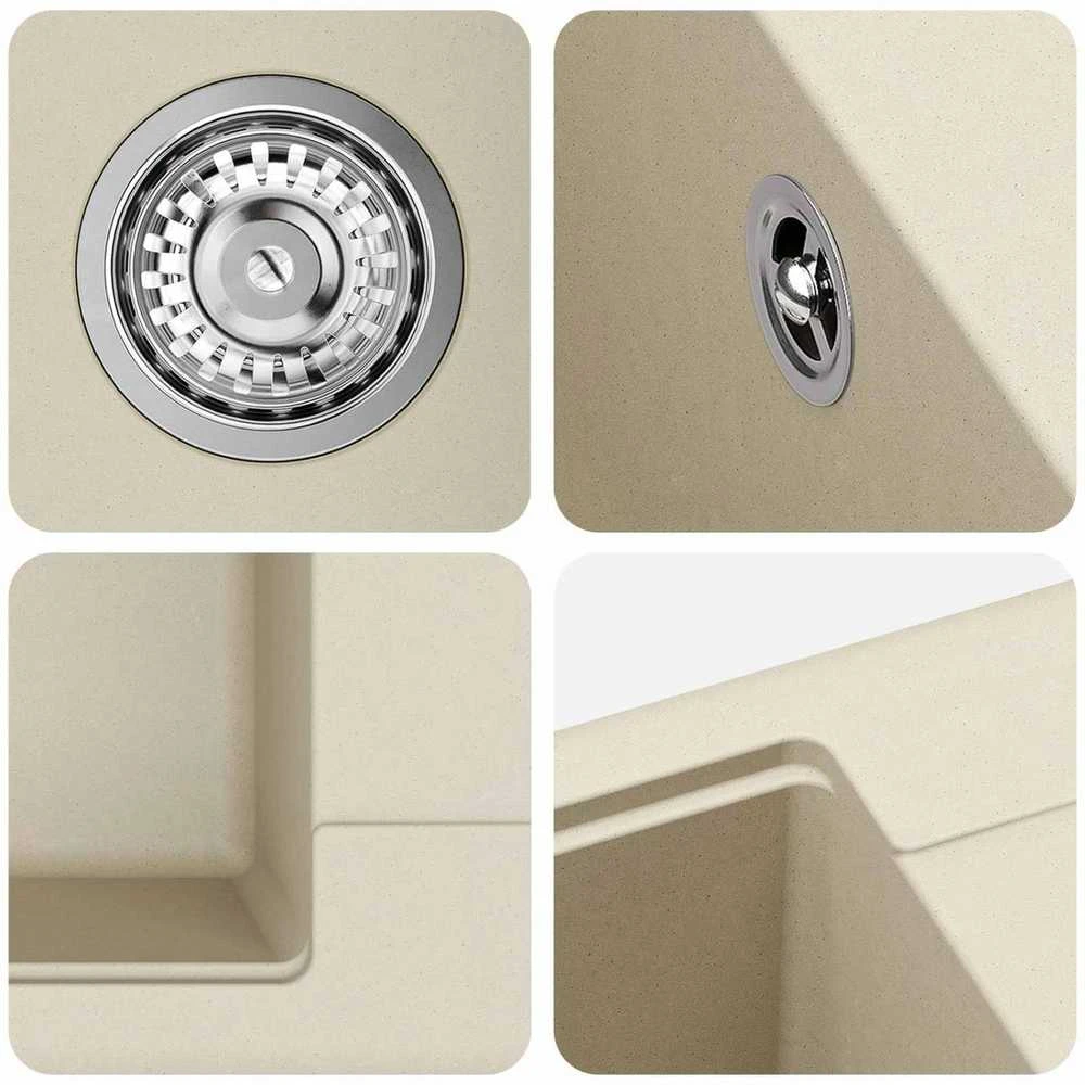 Kriauklė 80% Kvarcas ir 20% Derva 560 x 460 mm Smėlio