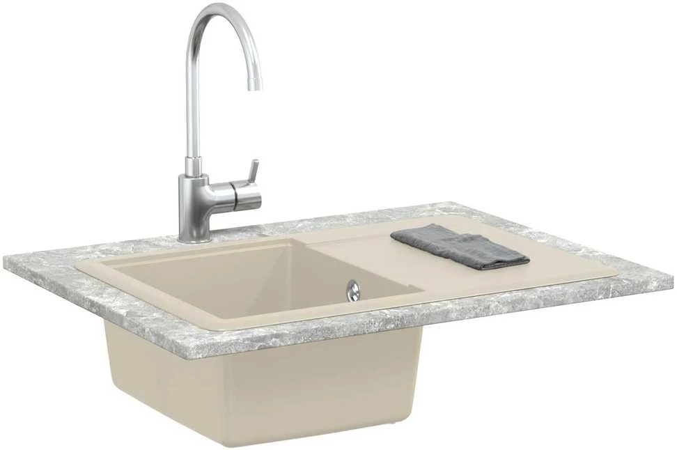 Kriauklė 80% Kvarcas ir 20% Derva 670 x 460 mm Smėlio