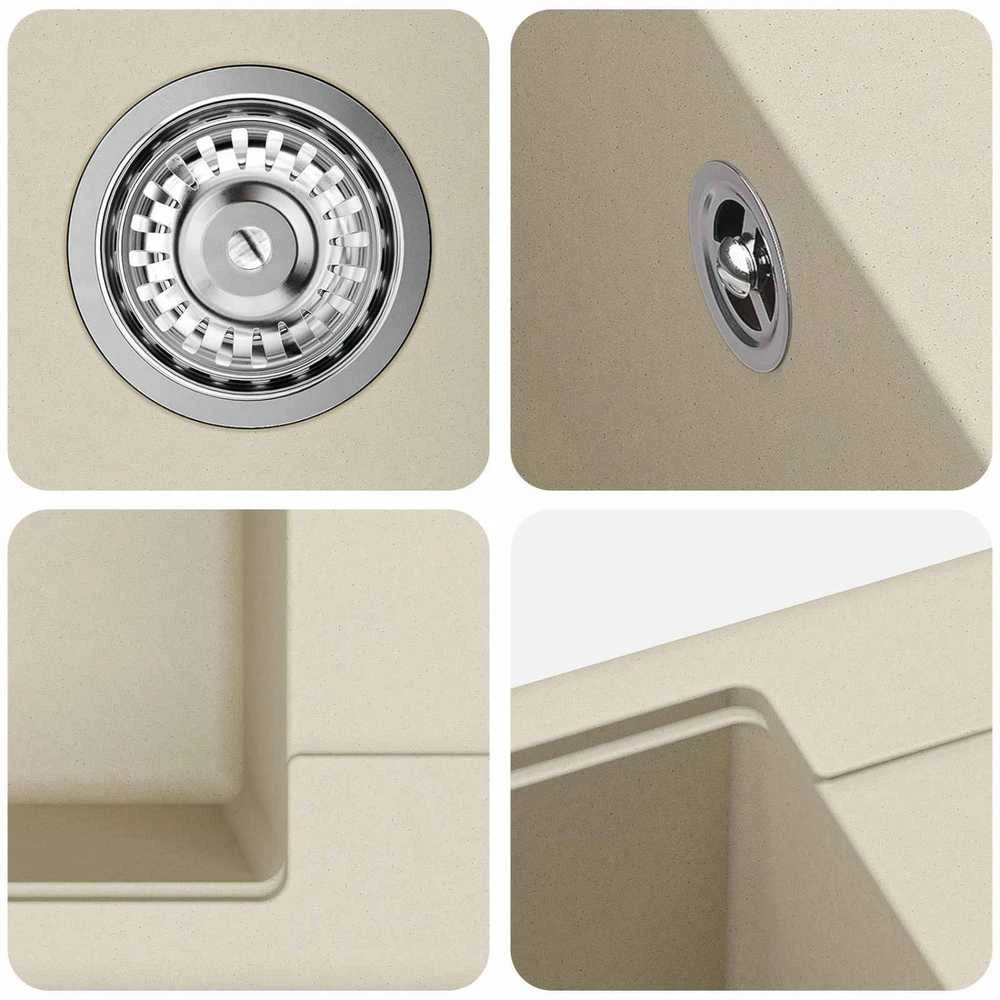 Kriauklė 80% Kvarcas ir 20% Derva 670 x 460 mm Smėlio