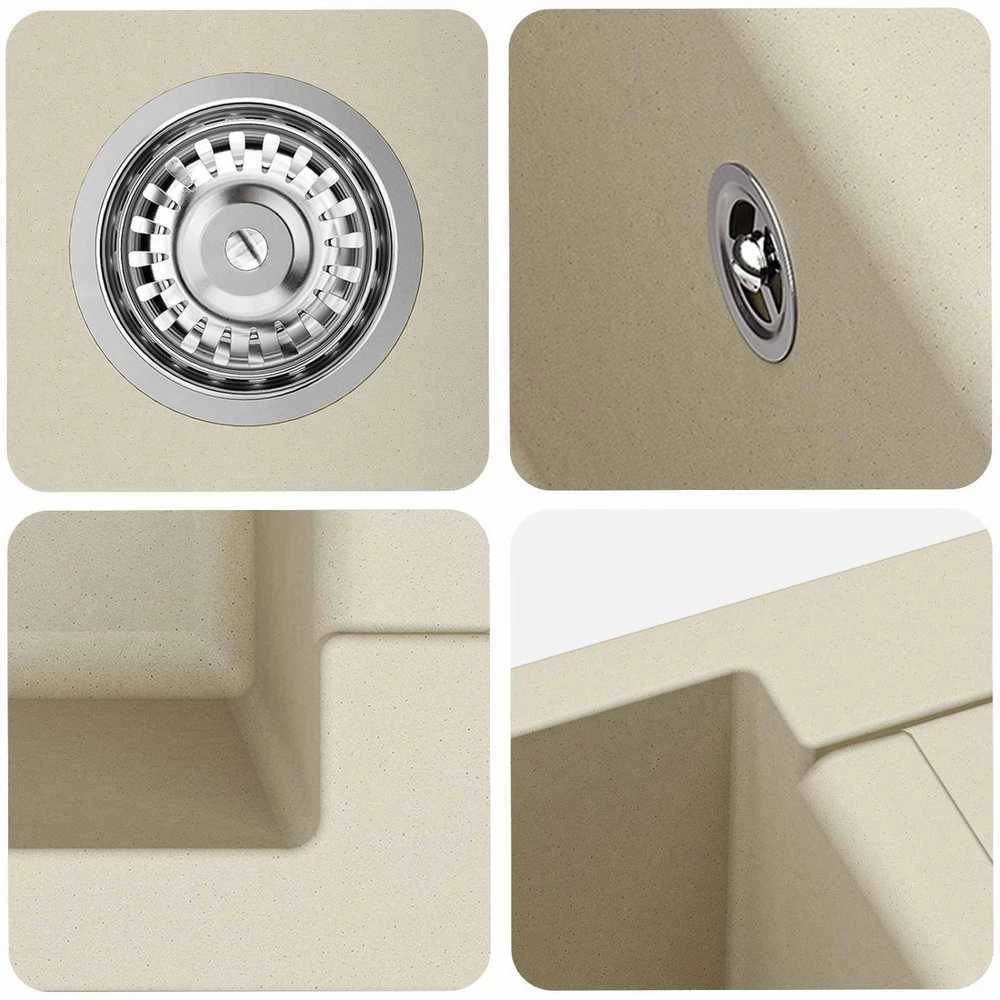 Kriauklė Smėlio 780 x 500 mm 80% Kvarcas ir 20% Derva