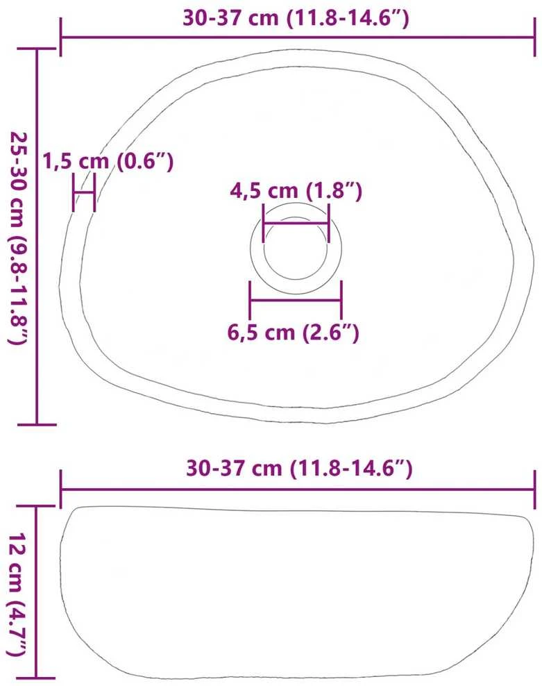 Upių akmens baseinas Šviesiai pilka (30-37) x (25-30) x 12 cm