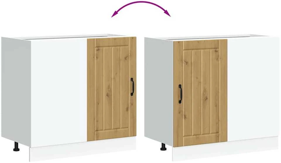 virtuvės apatinė spintelė "Lucca" Artisan Oak Engineered Wood