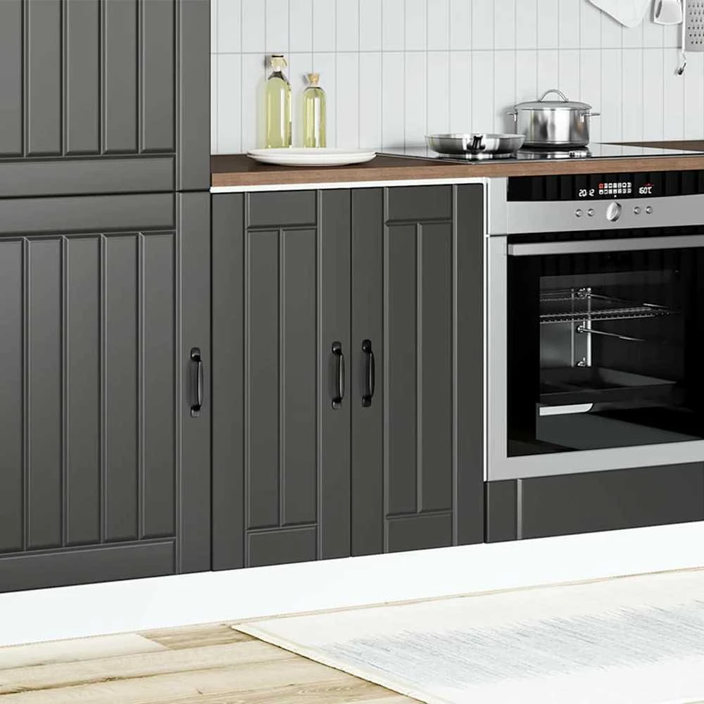 kriauklės pagrindo spintelė "Lucca" Juodas Engineered Wood
