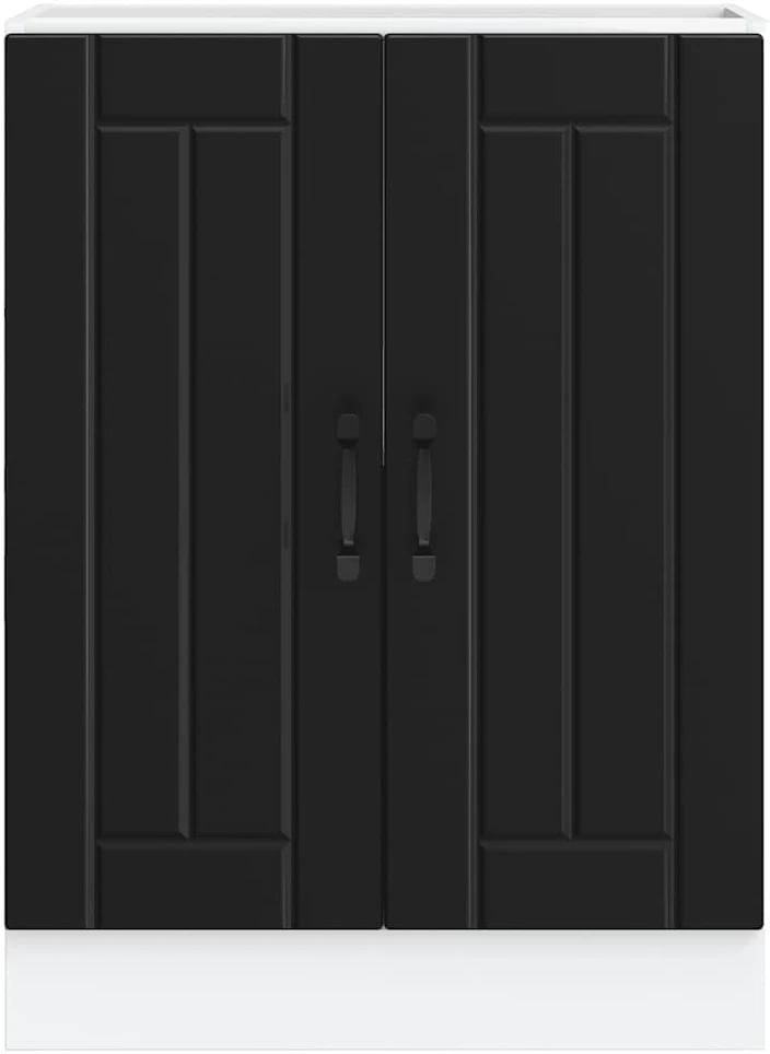 kriauklės pagrindo spintelė "Lucca" Juodas Engineered Wood