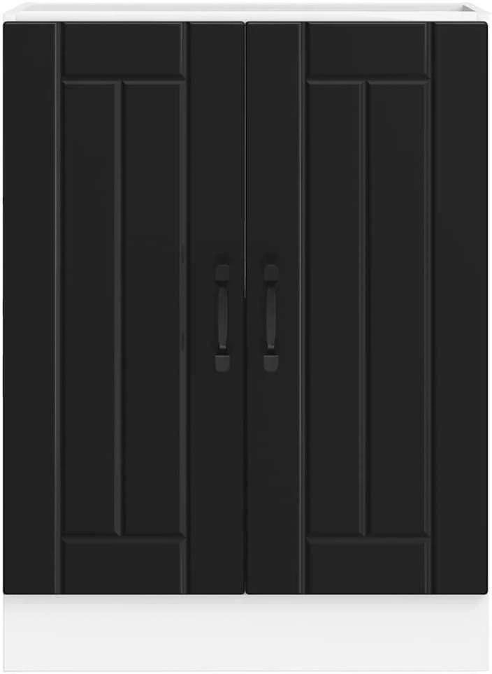 kriauklės pagrindo spintelė "Lucca" Juodas Engineered Wood