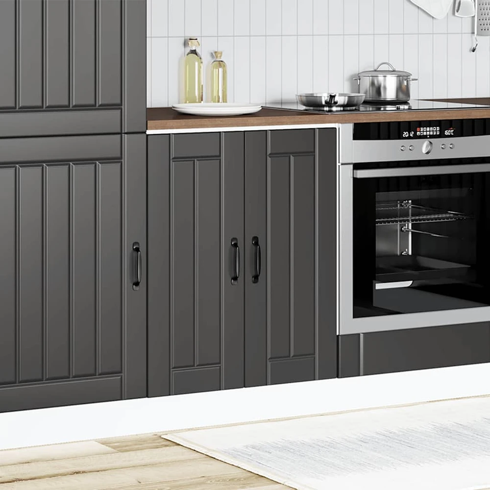 kriauklės pagrindo spintelė "Lucca" Juodas Engineered Wood