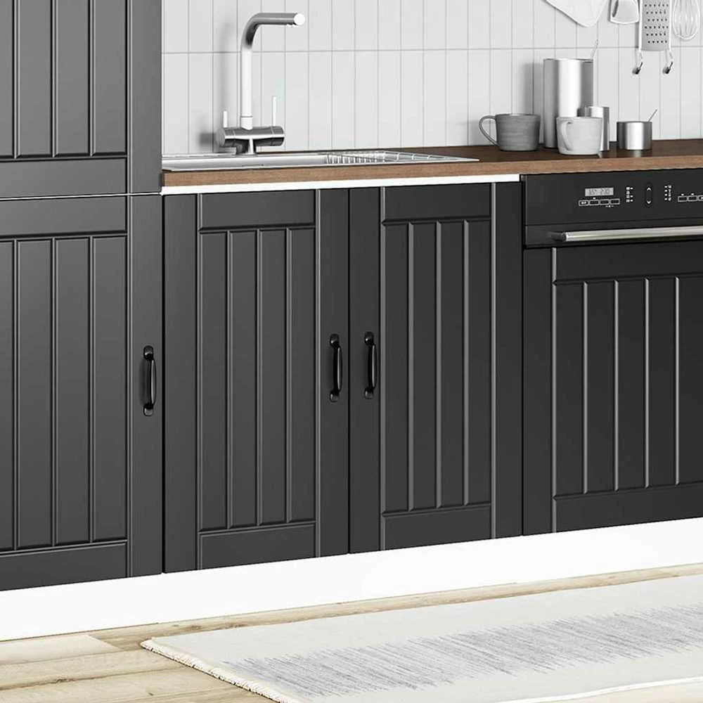 kriauklės pagrindo spintelė "Lucca" Juodas Engineered Wood