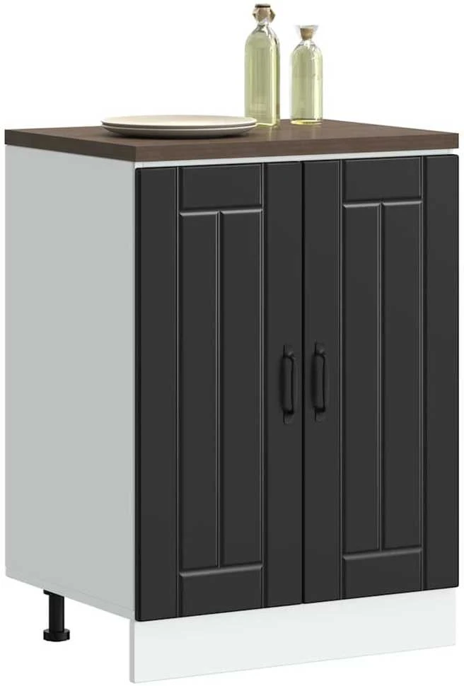 kriauklės pagrindo spintelė "Lucca" Juodas Engineered Wood