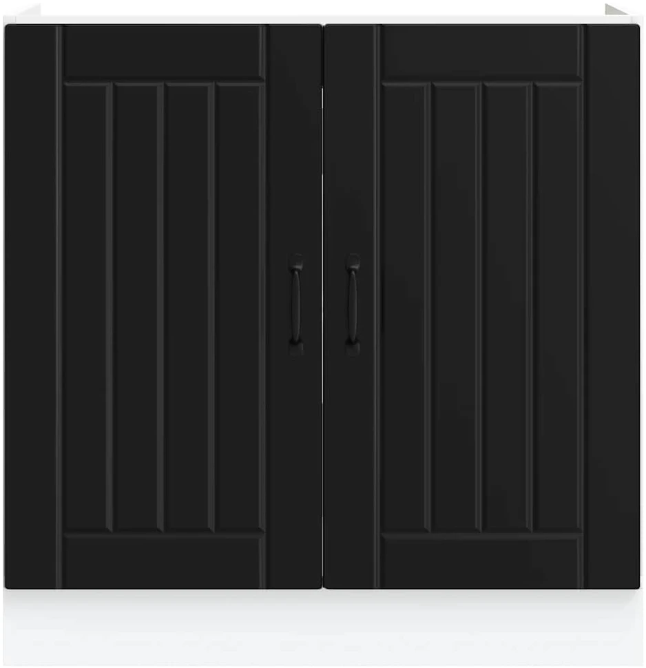 kriauklės pagrindo spintelė "Lucca" Juodas Engineered Wood