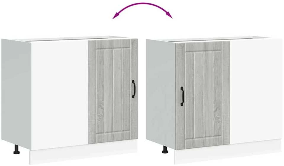 virtuvės apatinė spintelė Lucca Pilka Sonoma Engineered Wood
