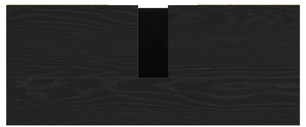 Kriauklės spintelė, juodo ąžuolo spalvos, 80x33x60cm, inžinerinė mediena