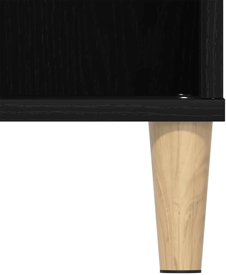 Kriauklės spintelė, juodo ąžuolo spalvos, 80x33x60cm, inžinerinė mediena