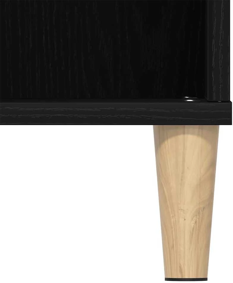 Kriauklės spintelė, juodo ąžuolo spalvos, 80x33x60cm, inžinerinė mediena