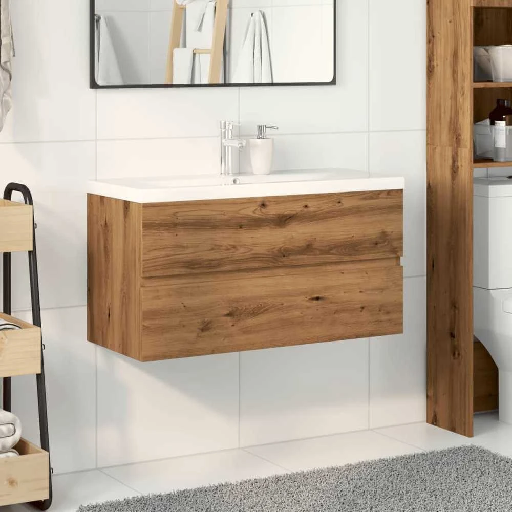 kriauklės spintelė su įmontuotu kriaukle Artisan ąžuolas