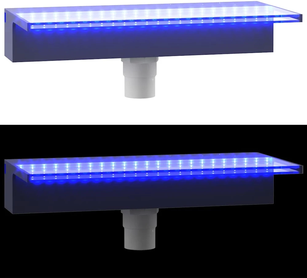 Krioklys su įvairių spalvų LED lemputėmis, 45cm, akrilas