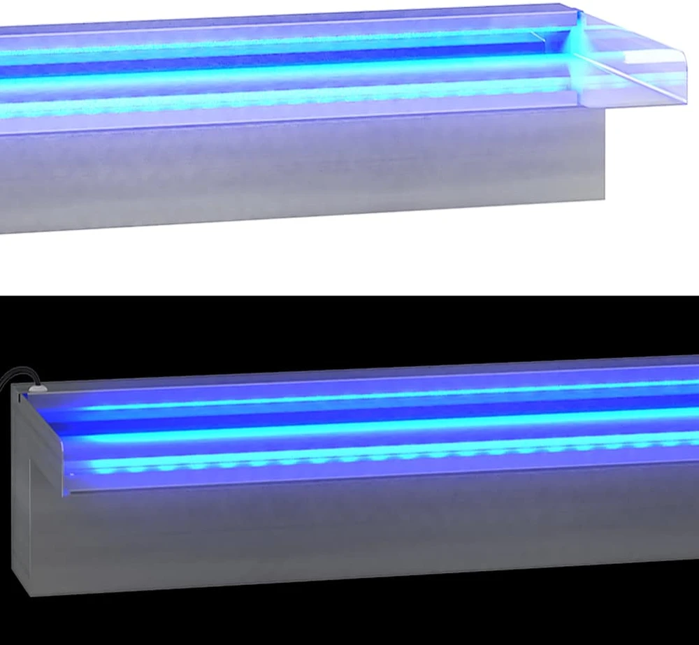 Krioklys su įvairių spalvų LED lemputėmis, 60cm, plienas