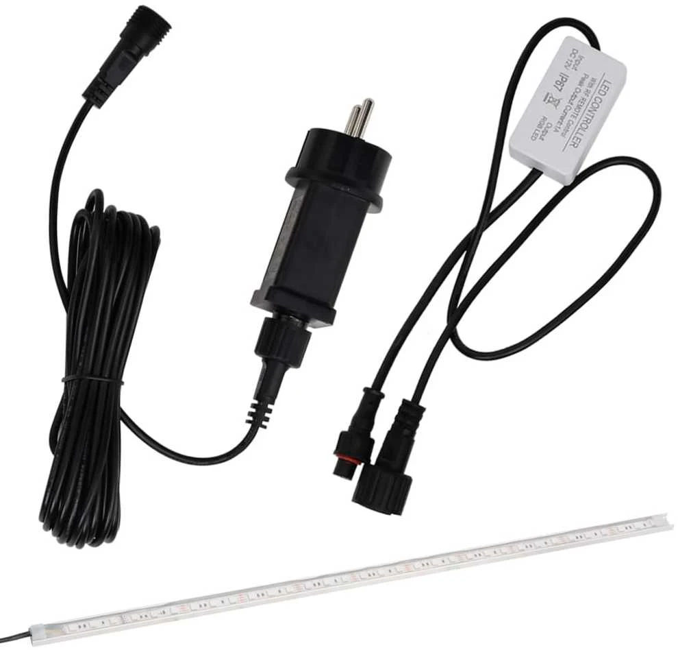 Krioklys su įvairių spalvų LED lemputėmis, 108cm, akrilas