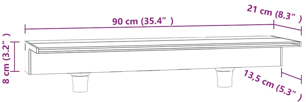 Krioklys su įvairių spalvų LED lemputėmis, 90cm, akrilas
