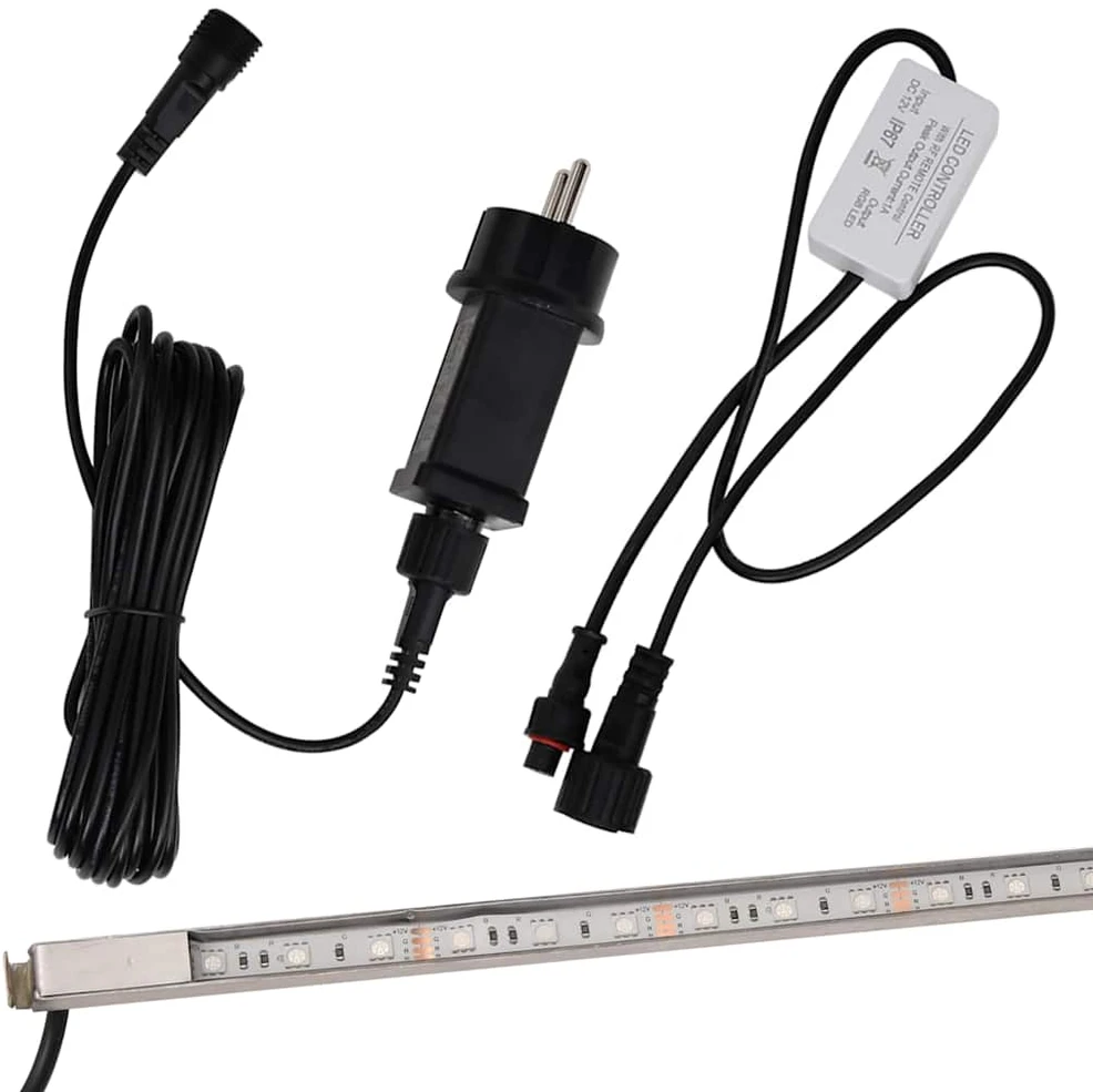 Krioklys su įvairių spalvų LED lemputėmis, 90cm, plienas
