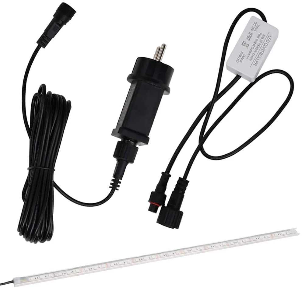 Krioklys su įvairių spalvų LED lemputėmis, 90cm, akrilas