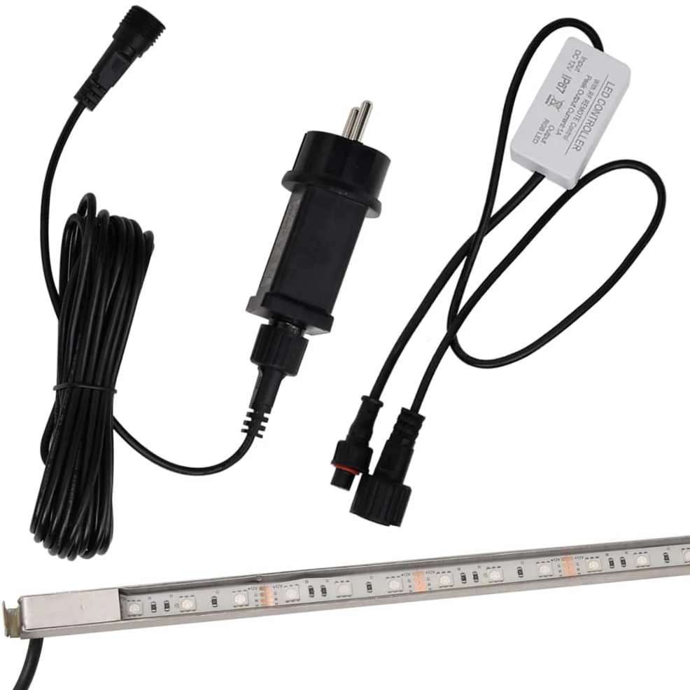 Krioklys su įvairių spalvų LED lemputėmis, 90cm, plienas